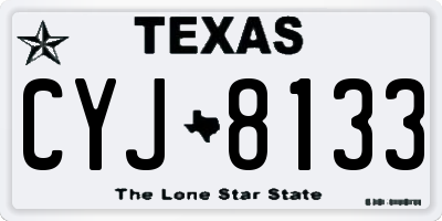 TX license plate CYJ8133