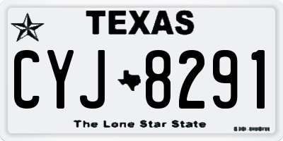 TX license plate CYJ8291