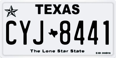 TX license plate CYJ8441