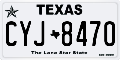 TX license plate CYJ8470