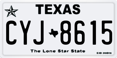 TX license plate CYJ8615
