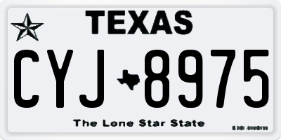 TX license plate CYJ8975