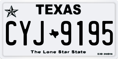 TX license plate CYJ9195