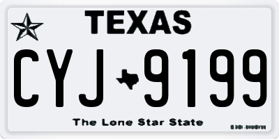 TX license plate CYJ9199