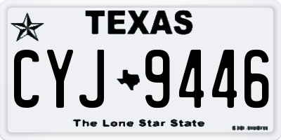 TX license plate CYJ9446