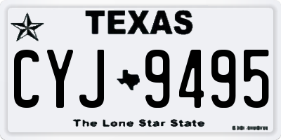 TX license plate CYJ9495