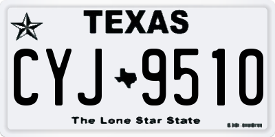 TX license plate CYJ9510