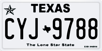 TX license plate CYJ9788