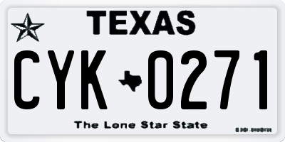 TX license plate CYK0271