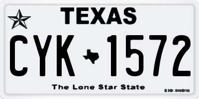 TX license plate CYK1572