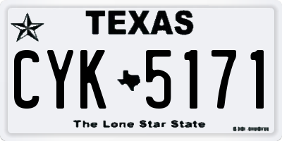 TX license plate CYK5171