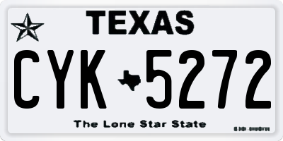 TX license plate CYK5272