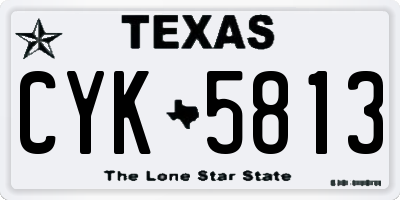 TX license plate CYK5813