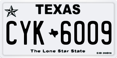 TX license plate CYK6009
