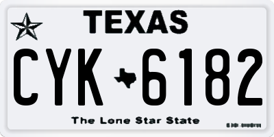 TX license plate CYK6182