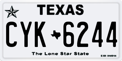 TX license plate CYK6244