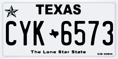 TX license plate CYK6573