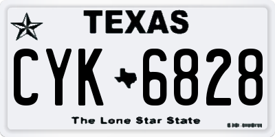 TX license plate CYK6828