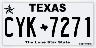 TX license plate CYK7271