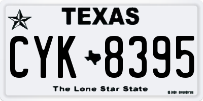 TX license plate CYK8395