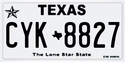 TX license plate CYK8827