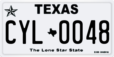 TX license plate CYL0048