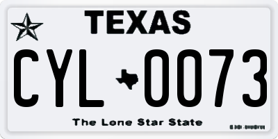 TX license plate CYL0073
