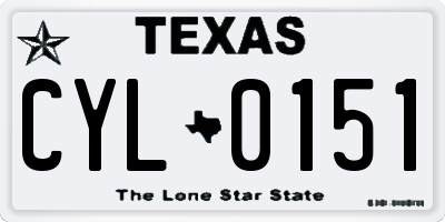 TX license plate CYL0151