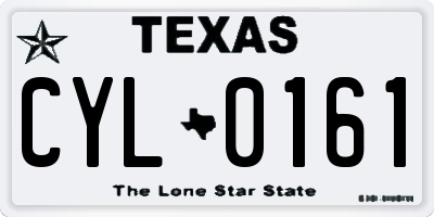 TX license plate CYL0161