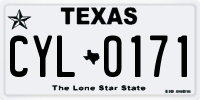 TX license plate CYL0171