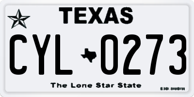 TX license plate CYL0273