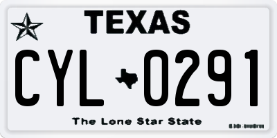 TX license plate CYL0291