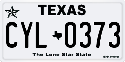 TX license plate CYL0373