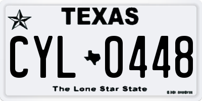 TX license plate CYL0448