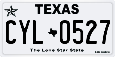 TX license plate CYL0527