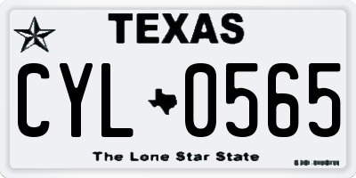 TX license plate CYL0565