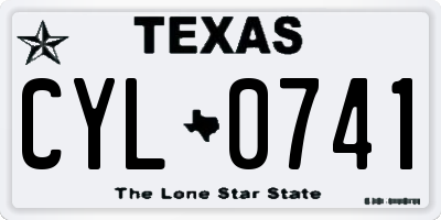 TX license plate CYL0741