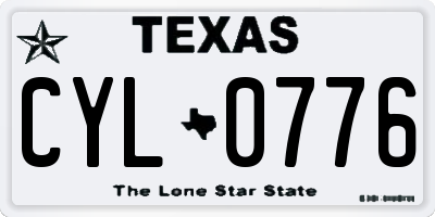 TX license plate CYL0776