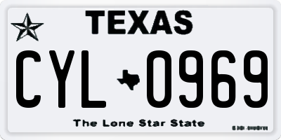 TX license plate CYL0969