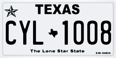 TX license plate CYL1008