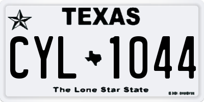 TX license plate CYL1044