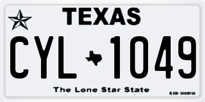 TX license plate CYL1049