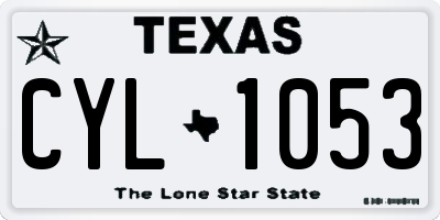TX license plate CYL1053