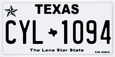 TX license plate CYL1094