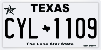 TX license plate CYL1109