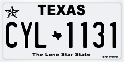 TX license plate CYL1131