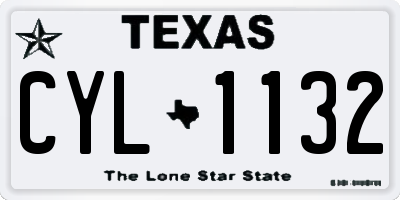 TX license plate CYL1132
