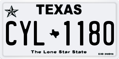 TX license plate CYL1180