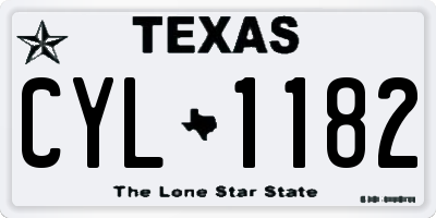 TX license plate CYL1182