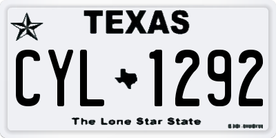 TX license plate CYL1292